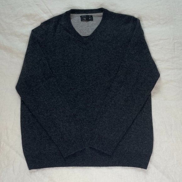 Mens 100% Cashmere sweater Gray - Picture 1 of 8